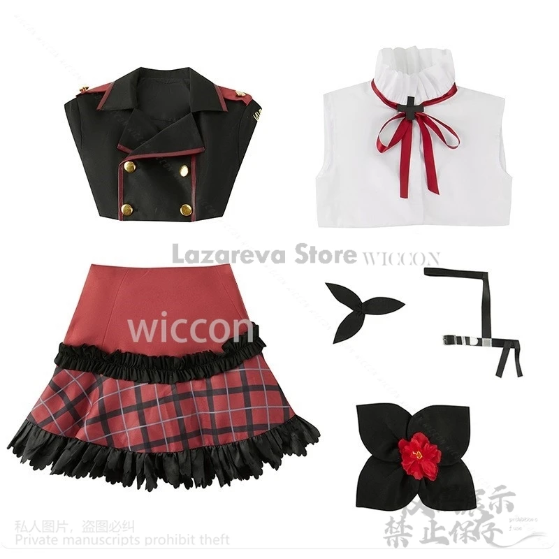 Аниме игра синий архив косплей костюм Асаги Муцуки Jk школьная форма парик