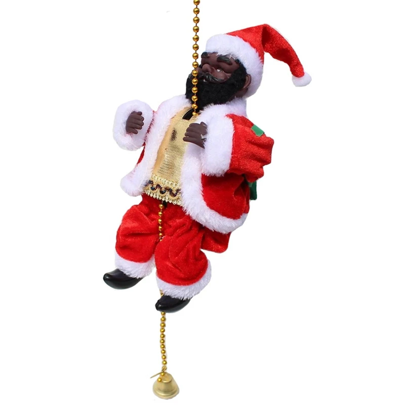 

Santa Claus Climbing Beads Electric Climb Up And Down Climbing Santa With Light And Music Decorations