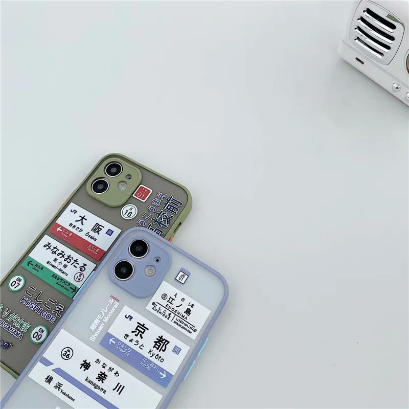 jamular hot japan tokyo ginza art label phone case for iphone 13 11 pro 12 xs max se 20 xr x 7 8 clear hard matte cover coque free global shipping