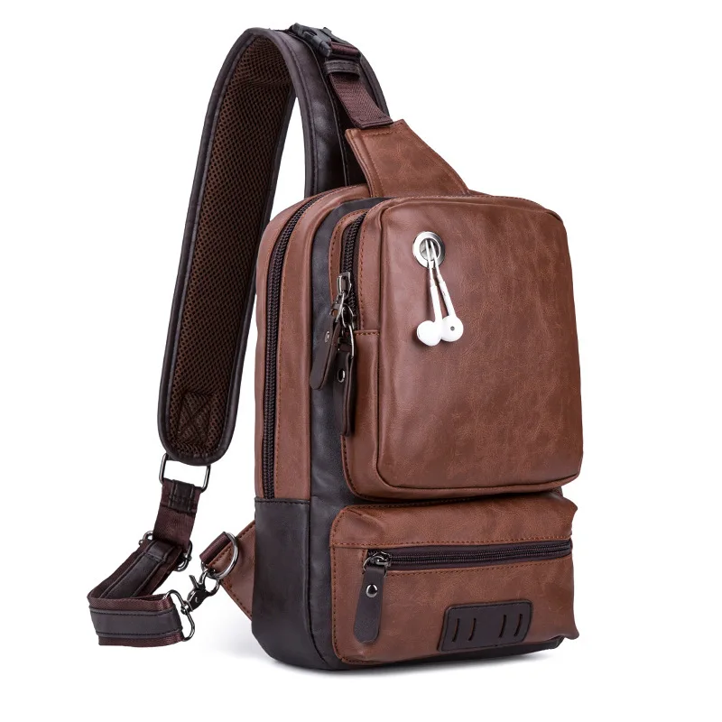 New Korean Version Trendy Men's Bag Casual Shoulder Messenger Bag Outdoor Sports Large-capacity Chest Bag
