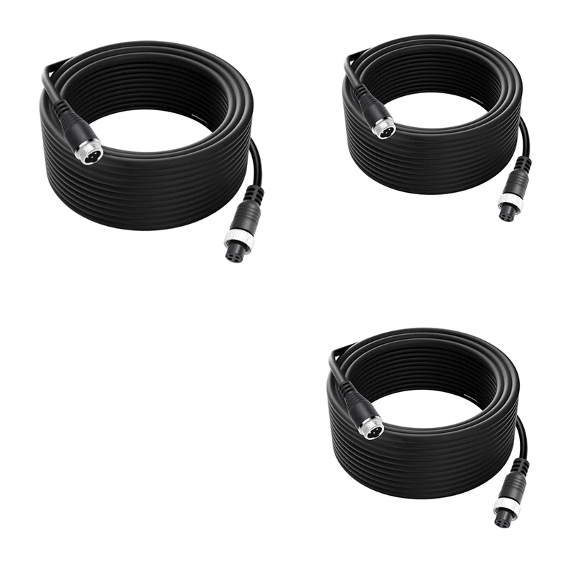 Video Camera Cable For Rear View And Monitor 4Pin Aviation Extension Wire Car Truck RV