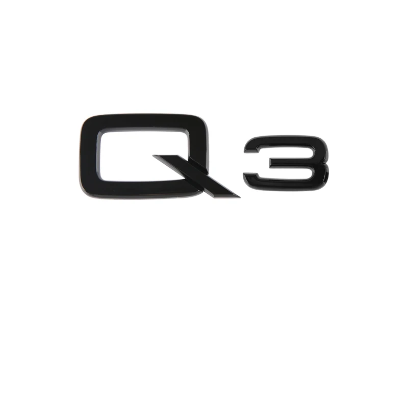 

Audi Q3 2011-2024 4-кольцевой набор эмблем с логотипом ABS, черный капот, гриль, значок багажника, наклейки Quattro, водонепроницаемые автомобильные аксессуары