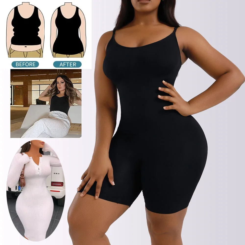 Women Full Body Shaper Bodysuit for Tummy Control Seamless Firm Plus Size Waist Trainer Shapewear Bodysuit