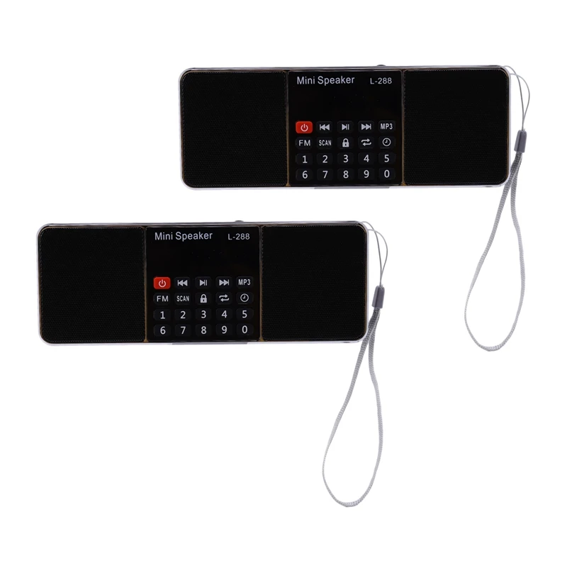 

2X Digital Fm Radio Media Speaker Mp3 Music Player Support Tf Card USB Drive With LED Screen Display And Timer Function