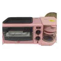 Three in electric oven net red intelligent breakfast machine household toaster barbecue fried egg coffee pot