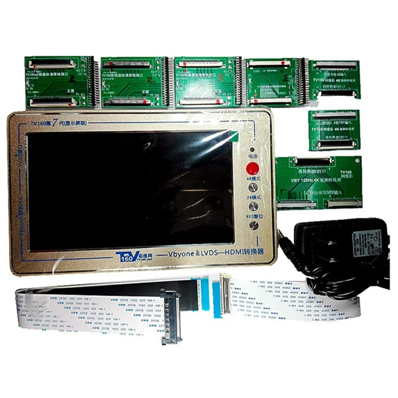 Фото BAAE TV160 Преобразователь материнской платы 7-дюймовый 1024X600 Инструмент для тестирования дисплея 7-й серии Комплект поколения Vbyone LVDS в HDMIS Вилка стандарта США №1