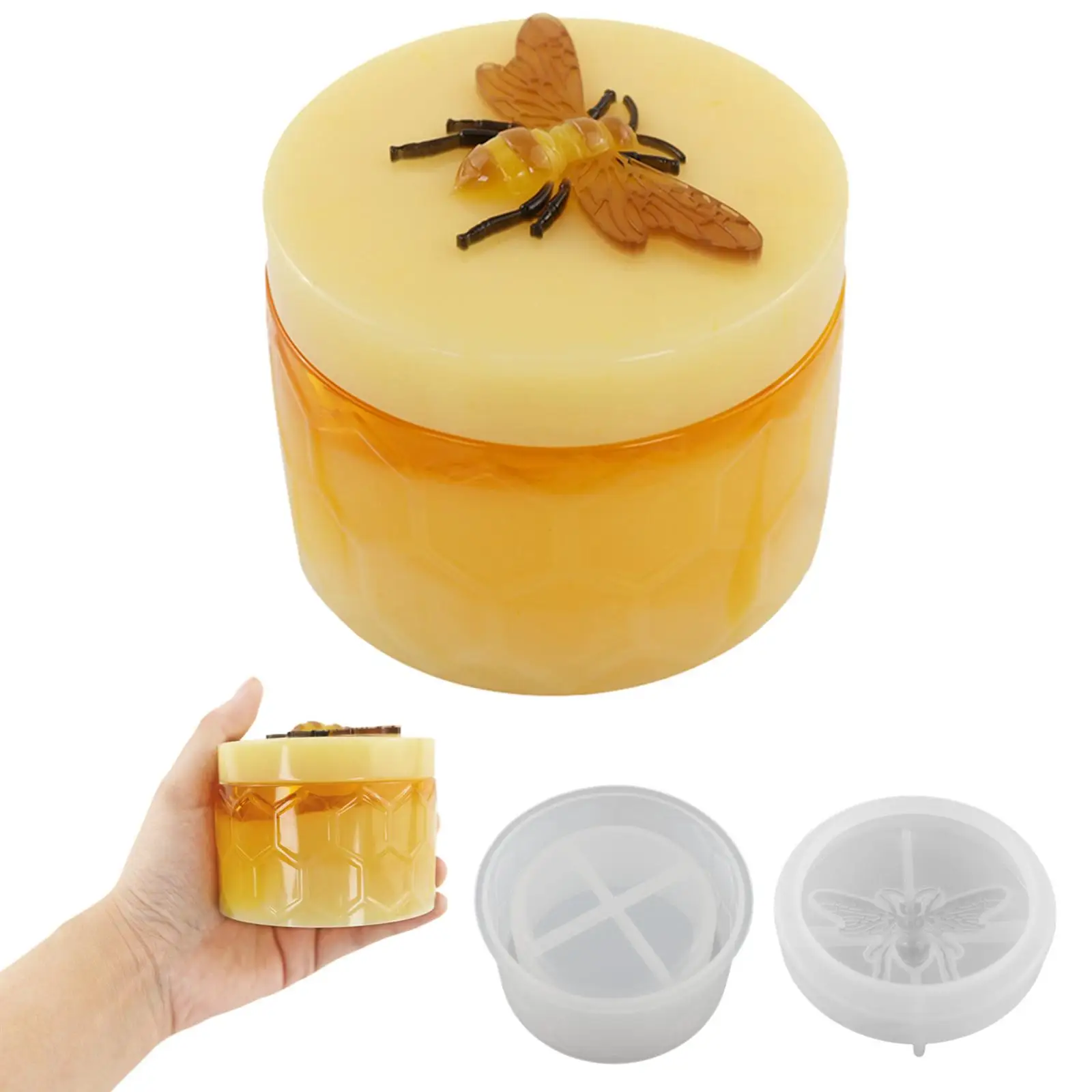 

Jar Molds Epoxy Resin Casting Craft Honey Jar Mold Pudding Jar Mould for Storage Bottle Clay Craft Art Crafts Candy Container