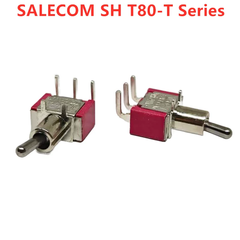 Тумблер серии SALECOM SH T80-T T8019-TNQ с передним изгибом для крепления на печатной плате ​   3PIN SPDT ON-ON 5A125VAC (art.: 3920d262bec4b) - 3920d262bec4b