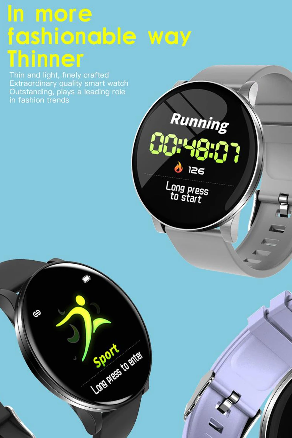 

W8 Bluetooth Smart Watch IP67 Waterproof Sports Fitness Tracker Heart Rate Monitor Blood Pressure Men Women Smartwatch pk V11