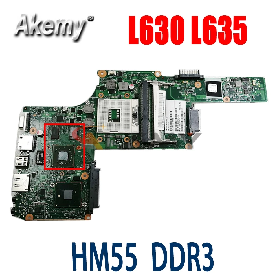 

Материнская плата AKemy V000245030 6050A2338501 для ноутбука toshiba satellite L630 L635, материнская плата HM55 ati, видеокарта DDR3