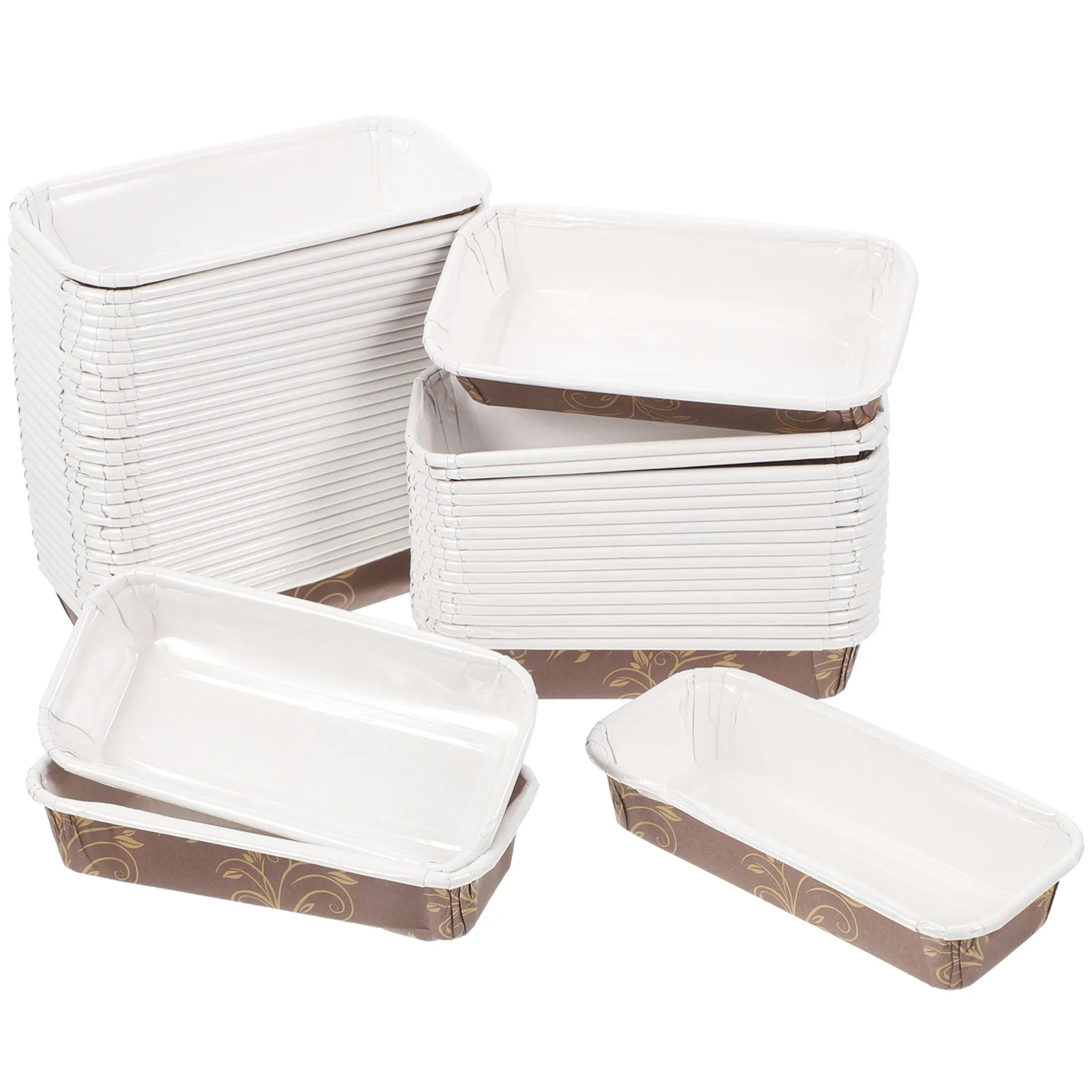 

50 Pcs Microwave Pie Bread Pan for Bread Cake Storage