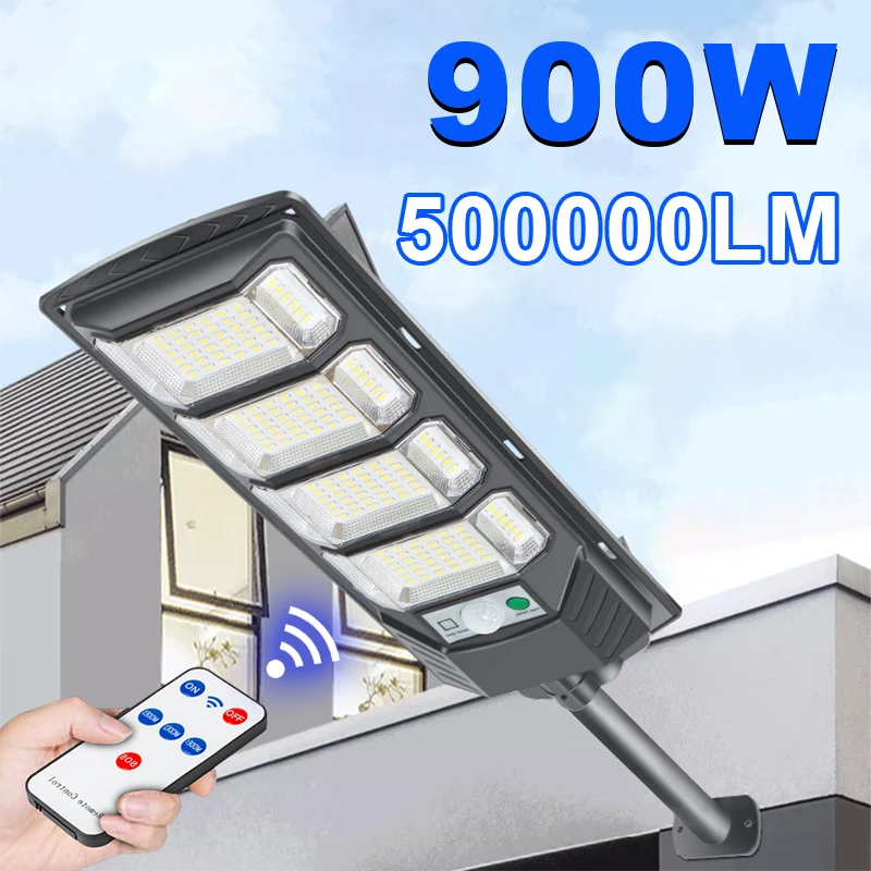 500000 LM Супер Яркая Солнечная Светодиодная Лампа IP67 Водонепроницаемый Датчик