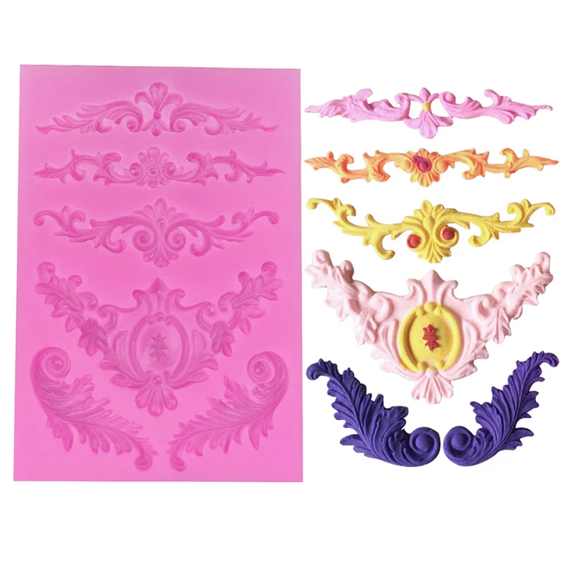 

Силиконовые декоративные кружева помадной формы форма для торта, Мусса DIY шоколада выпечки печи украшения аксессуары инструменты