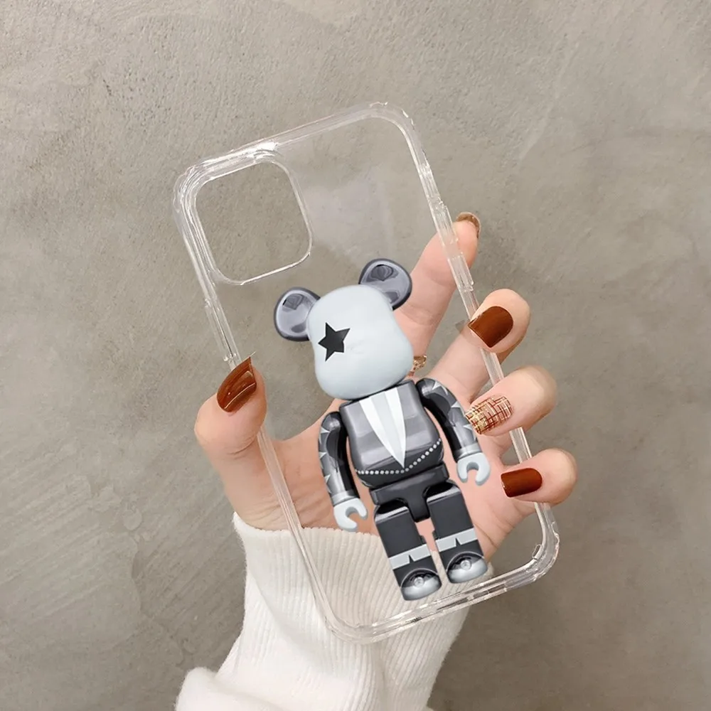 Japan B-BearbrickS Toy Silicone Soft for iphone 16 15 14 13 12 11 Pro Mini XS MAX Plus X Cover