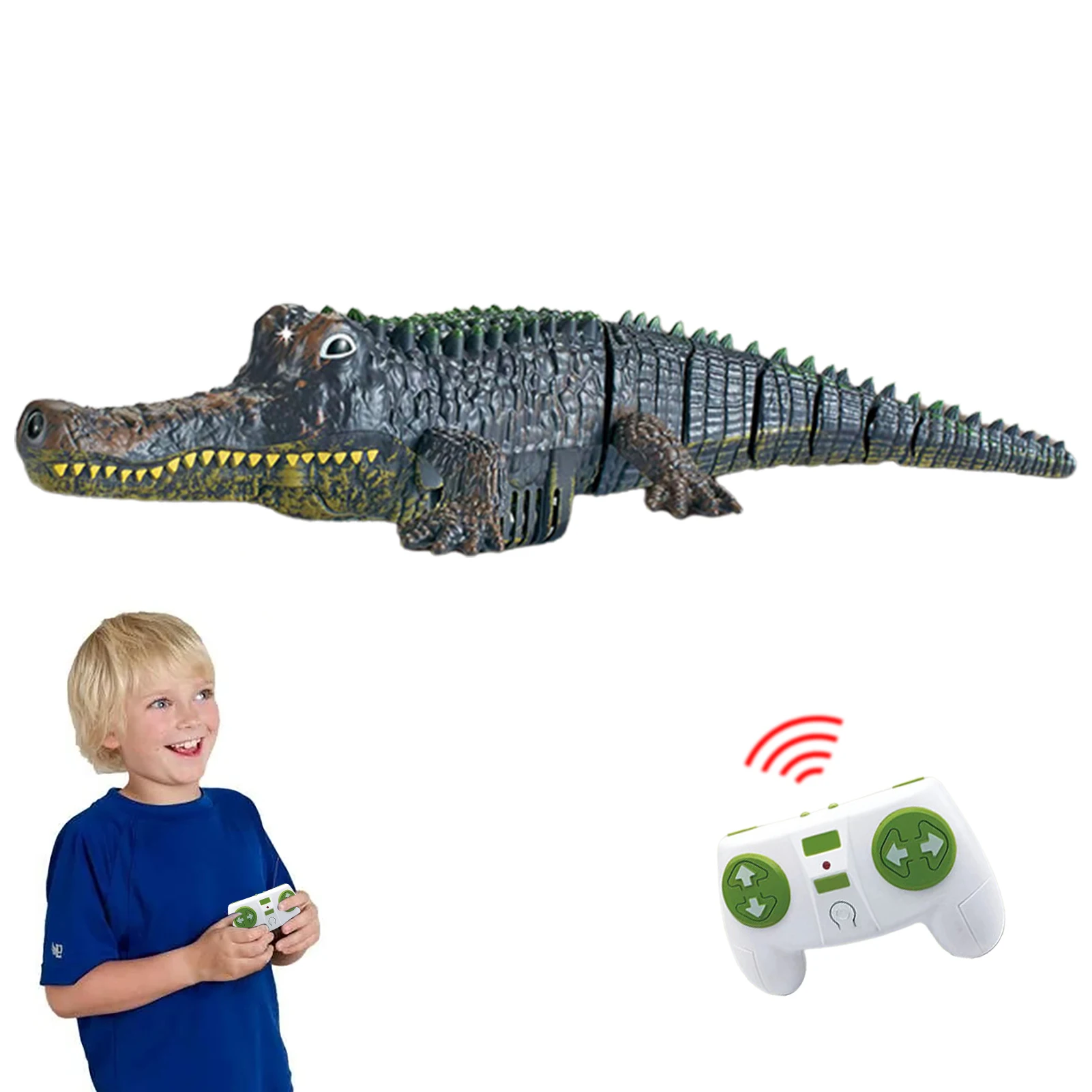 

Remote Control Crocodile Artificial Sturdy Crocodile Remote Control Toy Watercraft Marine Ship For Lake Pool Pond