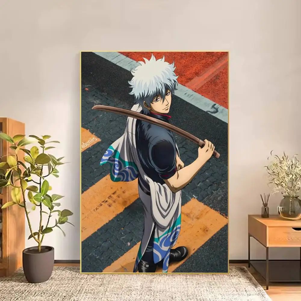 Фото Постер с изображением аниме G-Gintama, универсальный, водонепроницаемый, HD, самоклеящийся декор для стен, идеально подходит для любого помещения, идеальный подарок №4