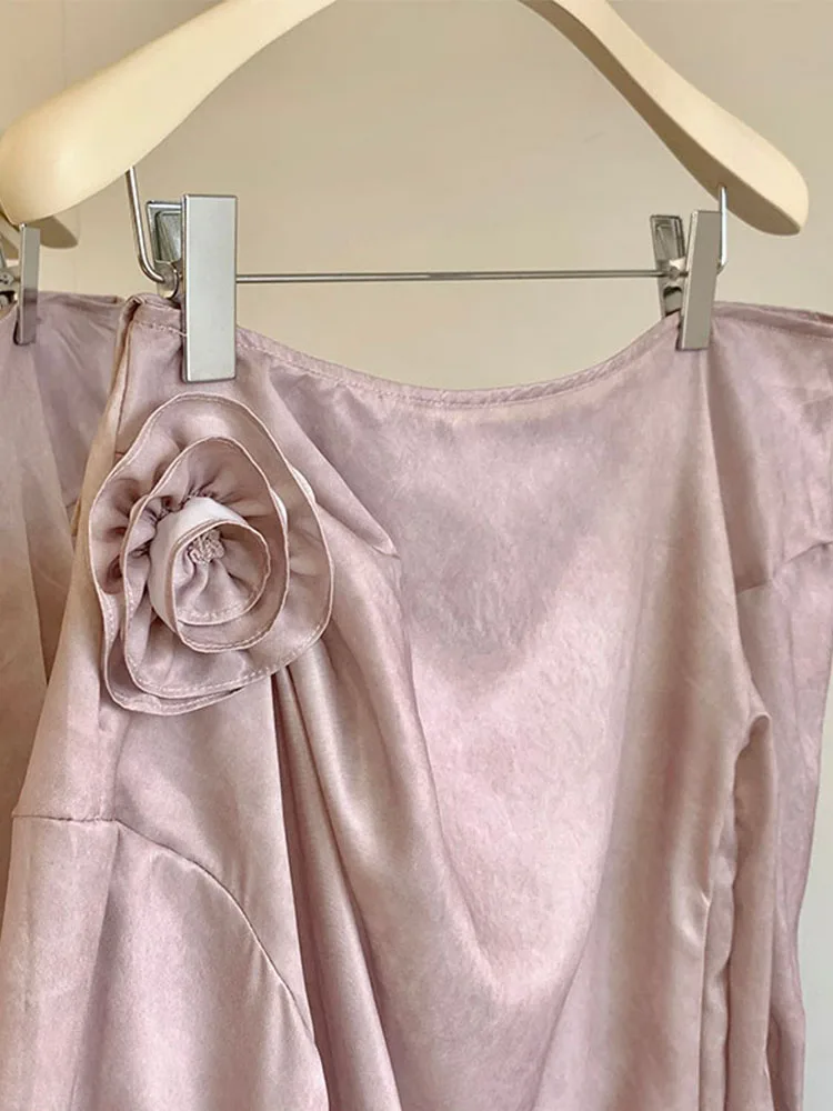 Высококачественные уютные блузки с 3D цветочным косым воротником Mori Girl Корейские