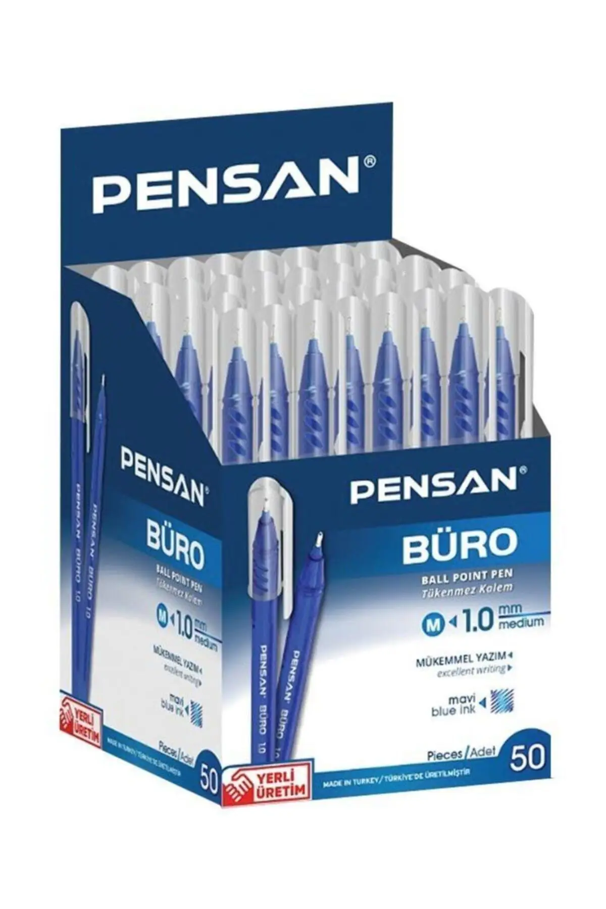 

Office Blue Ballpoint Pen Fine Tip 50 pcs Pk