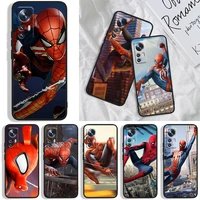 marvel spiderman anime phone case for xiaomi mi a15x a26x a3cc9e play mix 3 8 9 9t note 10 lite pro se black luxury soft