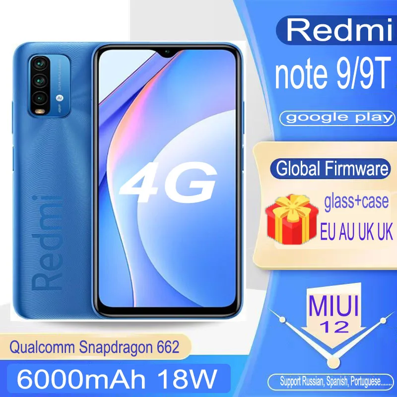 

Смартфон Xiaomi Redmi note 9/9t, 4G, 4 + 128 ГБ, 6000 мА · ч