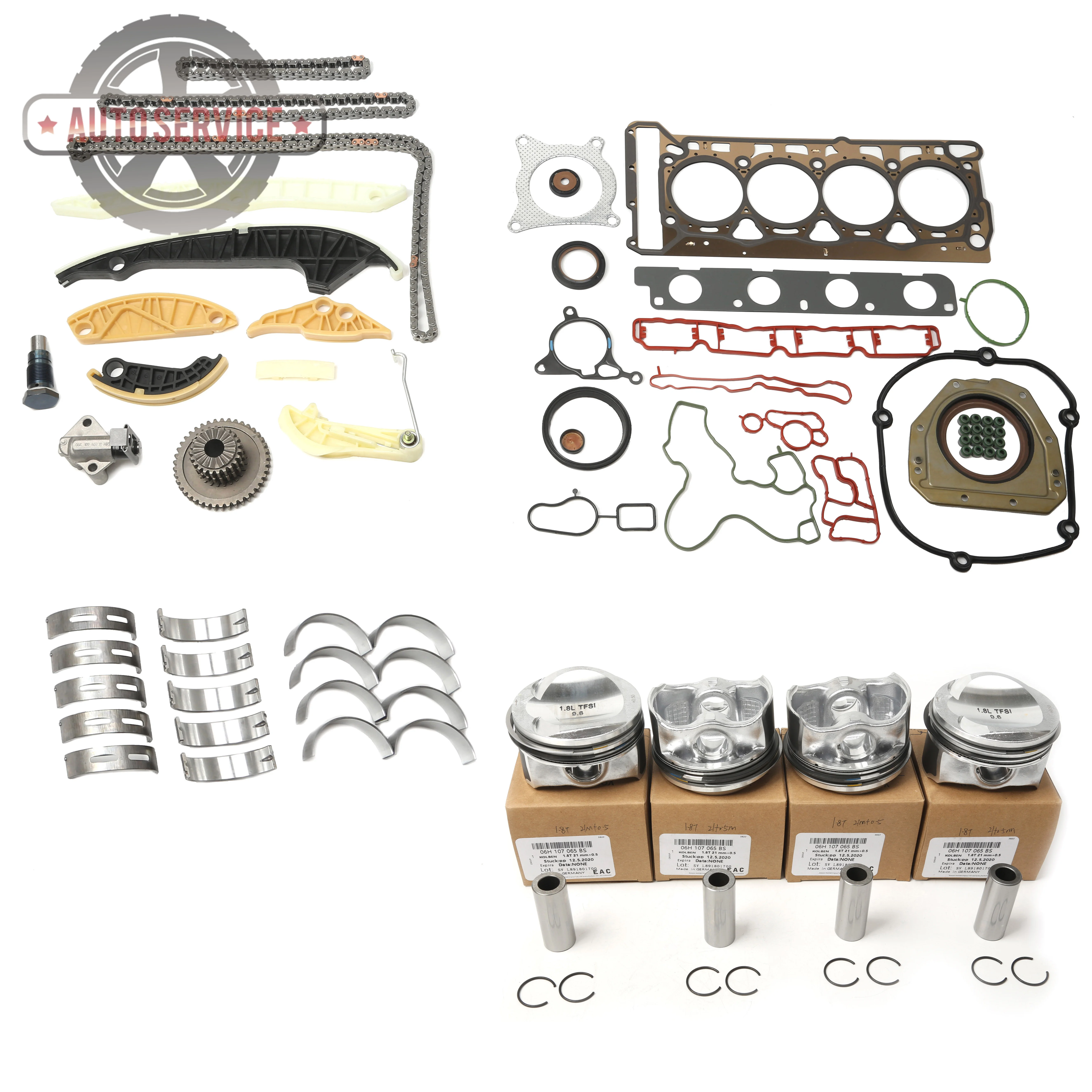 

06H103383AD 06H107065BS Engine Rpair Kit Piston Pin 21MM Oversize 0.5MM For VW PASSAT B7 AUDI A5 TT Seat EXEO Skoda YETI