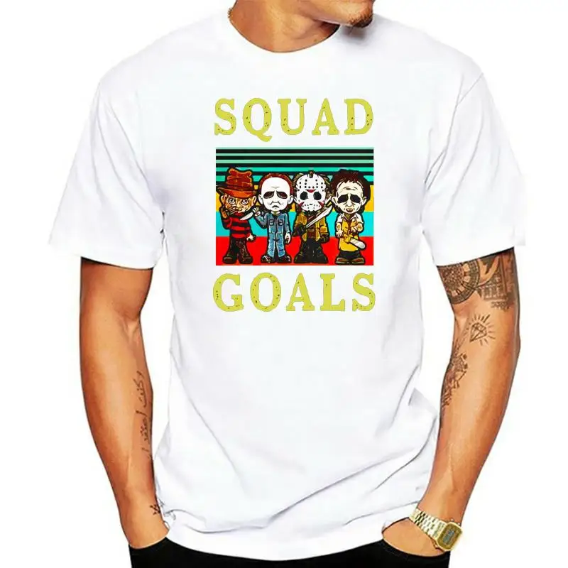 

Halloween Movie Killers Michael Jason Freddy Leather Face Squad Goals T-Shirt Popular Tee Shirt