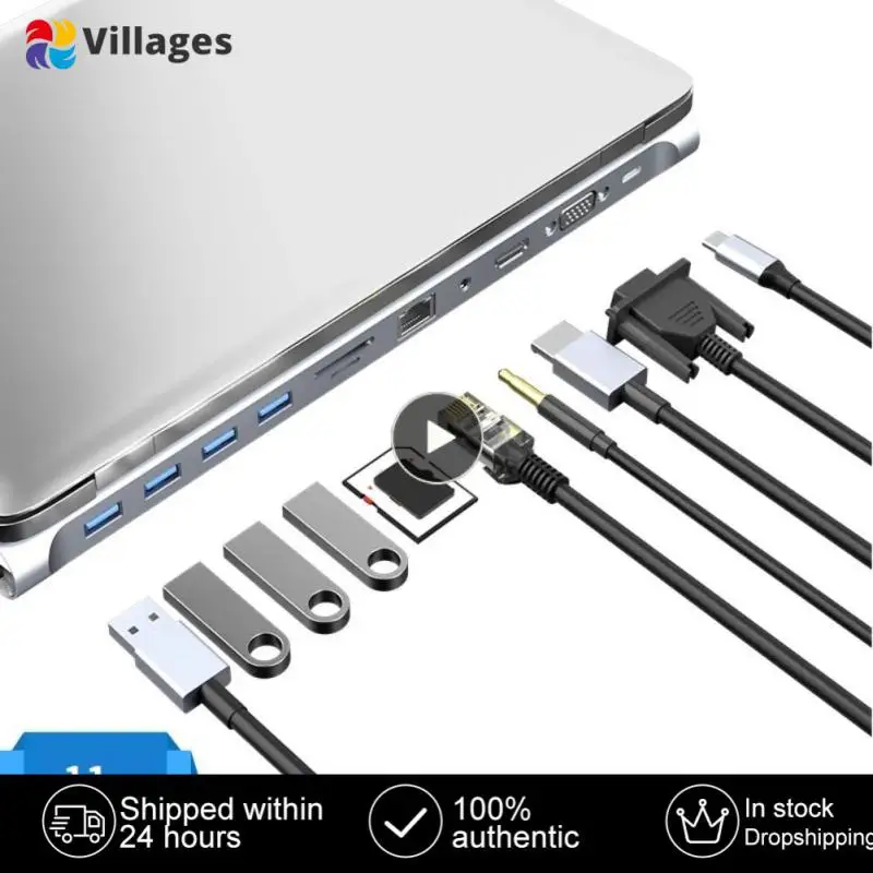 

Док-станция с 11 портами Usb C, адаптер 11 в 1, док-станция Usb c для Sd/tf Usb-c хаб, мультипортовый адаптер, док-станция типа C
