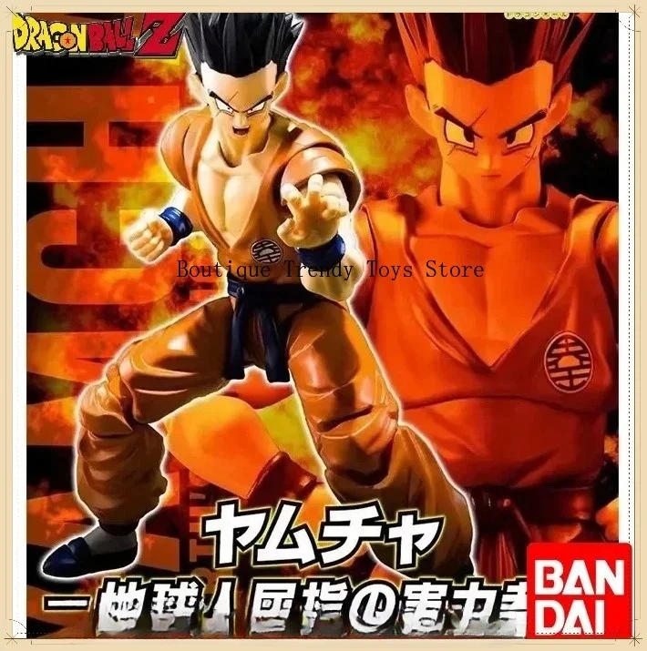 Фото В наличии 100% оригинальные фигурки Bandai S.H.Figuarts SHF Dragon Ball Yamcha Earth's Foremost Warrior из ПВХ, аниме-фигурки, модели игрушек №1