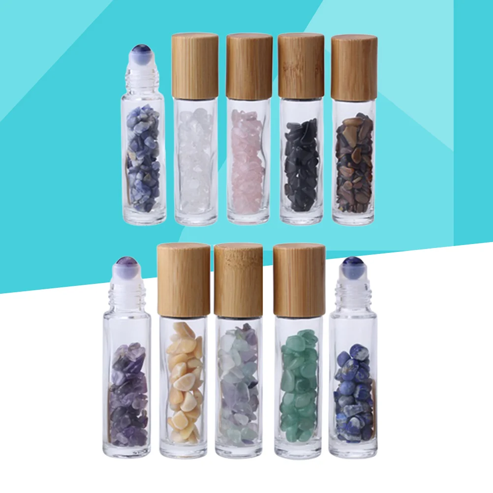 

Флаконы из стекла для роликов Essentialoil Rolling Crystalroll stonesoil, многоразовый роликовый шар, бриллиантовый драгоценный камень, дорожная губа