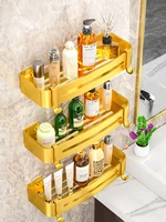 punched toilet bathroom rack gold wall hung toilet washstand triangle storage wall mounted type for bathroom organizer
