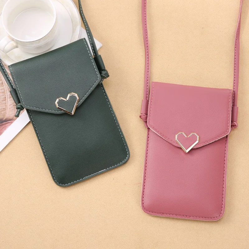 

Women Cell Phone Bag Shoulder Transparent Card Holders Girl Handbag Ladies PU Leather Wallets Purses and Handbag Bolsas De Mujer