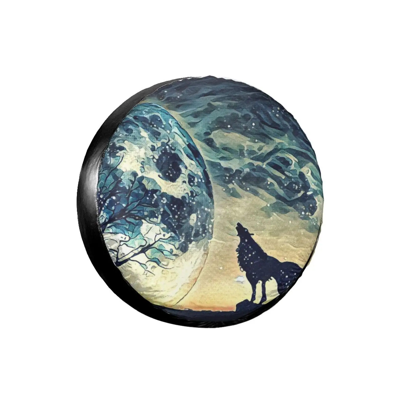 

Wolf,3D Printed Wolf Spare Tire Cover Waterproof Dust-Proof UV Sun Wheel Tire Cover Fit For Jeep,Trailer