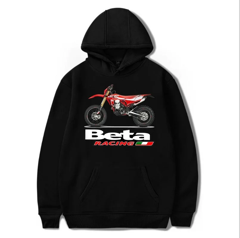 New Beta Racing Motorcycle Italia Logo Men's Black Hoodie