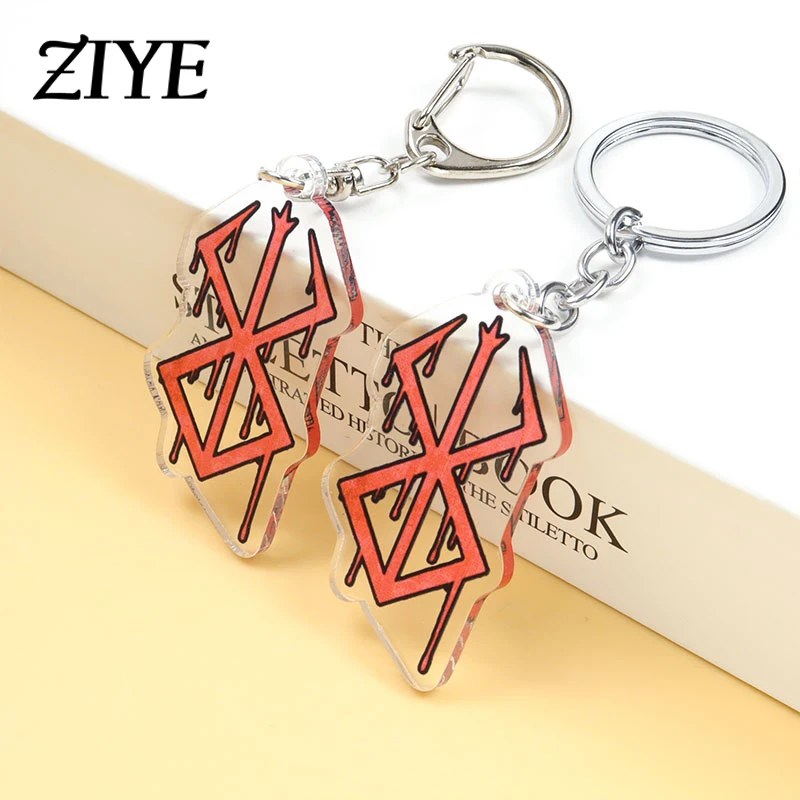 

Anime BERSERK Acrylic Keychains Cartoon Figures Pendants Key Rings For Women Man Teen Fans Gifts Car Schoolbag Ornaments Jewelry