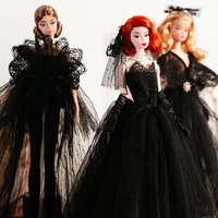 16 bjd gorgeous black wedding dress for barbie doll clothes evening dresses outfit fr st party gown 11 5 dolls accessories toy