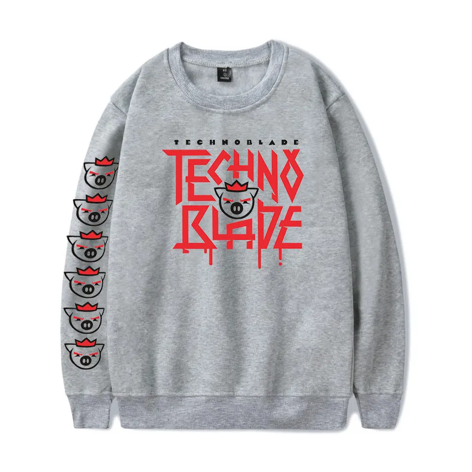 Толстовка 2022 свитшот с круглым вырезом и принтом Technoblade Merch 2D Харадзюку - купить по