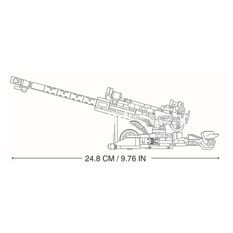 Конструктор WW2 военный M777 Flak Maxim Gun Tank армейские автомобили фигурки солдат Кирпичи