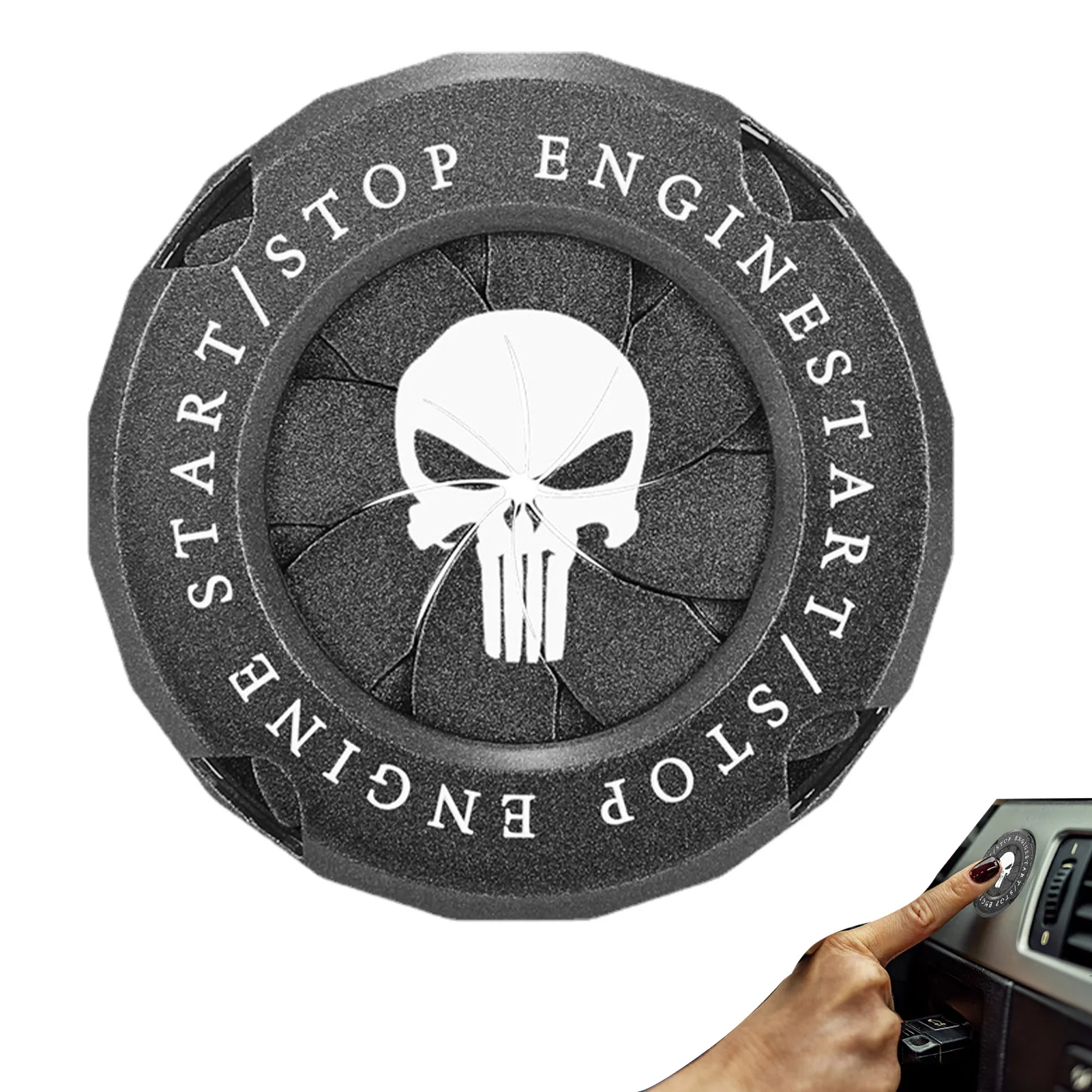 

Car Engine Start Button Cover Rotary Knob Engine Push To Start Button Cover Decoration Lgnition Switch Hidden Protective Cover