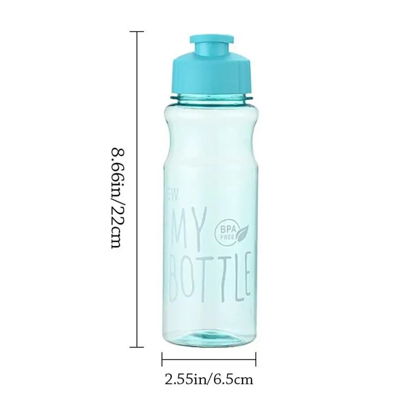 

650ml Outdoor Cold Water Cup Large Capacity Sports Kettle Color Transparent Water Bottle Wholesale Portable And Compact Portable
