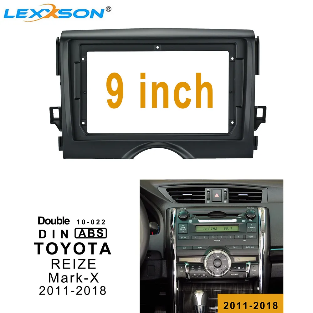 

Автомобильная панель для TOYOTA REIZE 2011-2019, двойная Din 9 дюймовая панель, устанавливаемая передняя панель, автомобильная рама Dvd для Toyota Mark-X 2011-2019