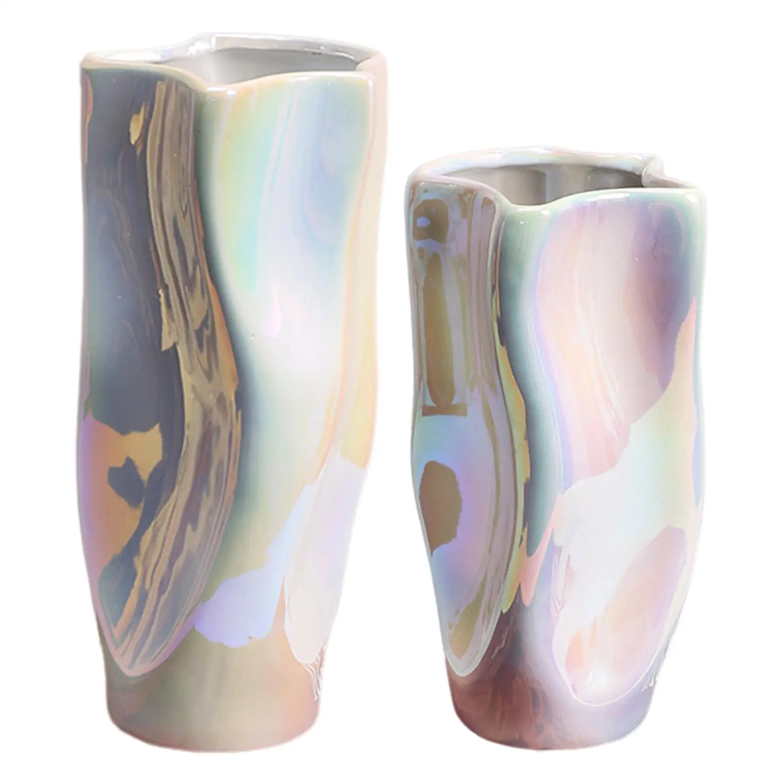 

Ceramic Flower Vase Rustic Decorative Art Vase for Bedroom Wedding Bookshelf