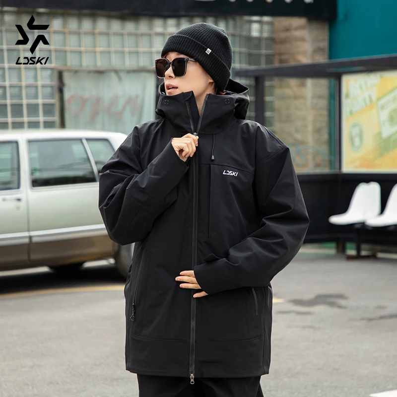LDSKI комплекты лыжных костюмов для женщин и мужчин водонепроницаемая дышащая