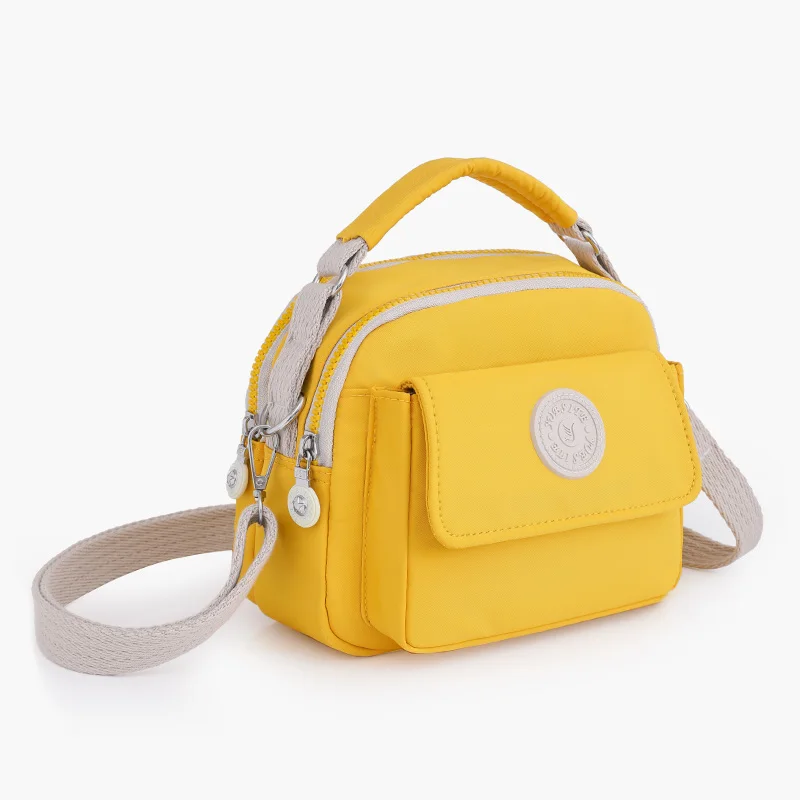 

Multifunctional Double Zipper Women's Shoulder Bag Waterproof Nylon Ladies Handbag 2022 New Teen Girls Casual Messenger Bag