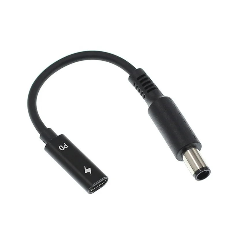 

1PCS 7.4x5.0mm with Pin Jack To USB Type C PD Power Adapter Converter DC Plug Connector Cable Cord for HP/DELL Laptop Charger