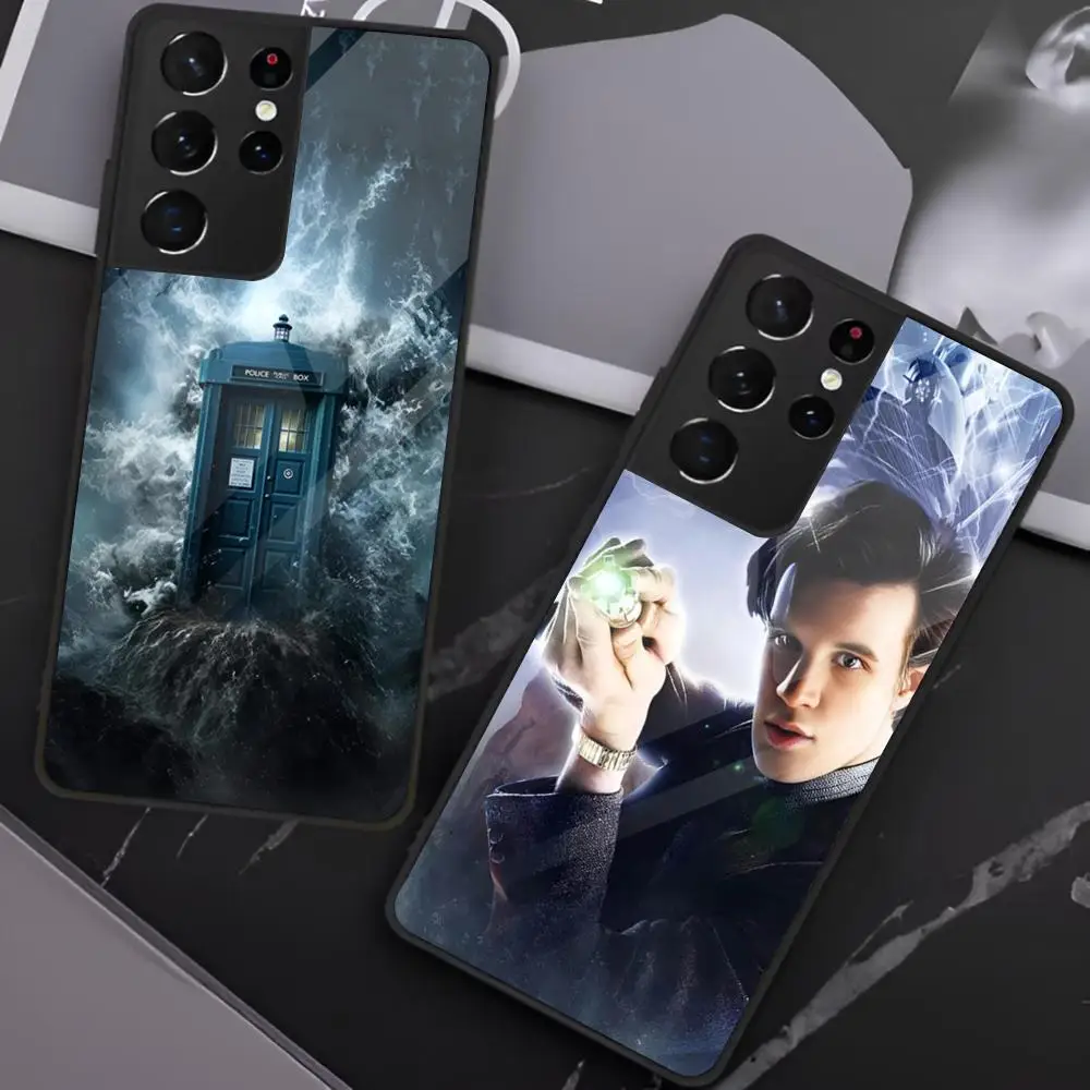 Чехол для телефона TV D-Doctors W-Whos Samsung S25 S24 Ultra 23 Fe 22 Plus Galaxy A54 A55 A16 A13 A24 A15 A25 стеклянный