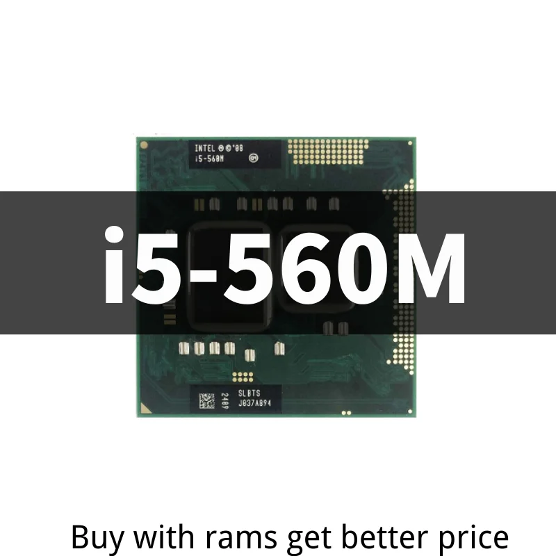 

Процессор Core i5-560M i5 560M SLBTS 2,6 ГГц двухъядерный четырехпоточный процессор 3 Вт 35 Вт Разъем G1 / rPGA988A
