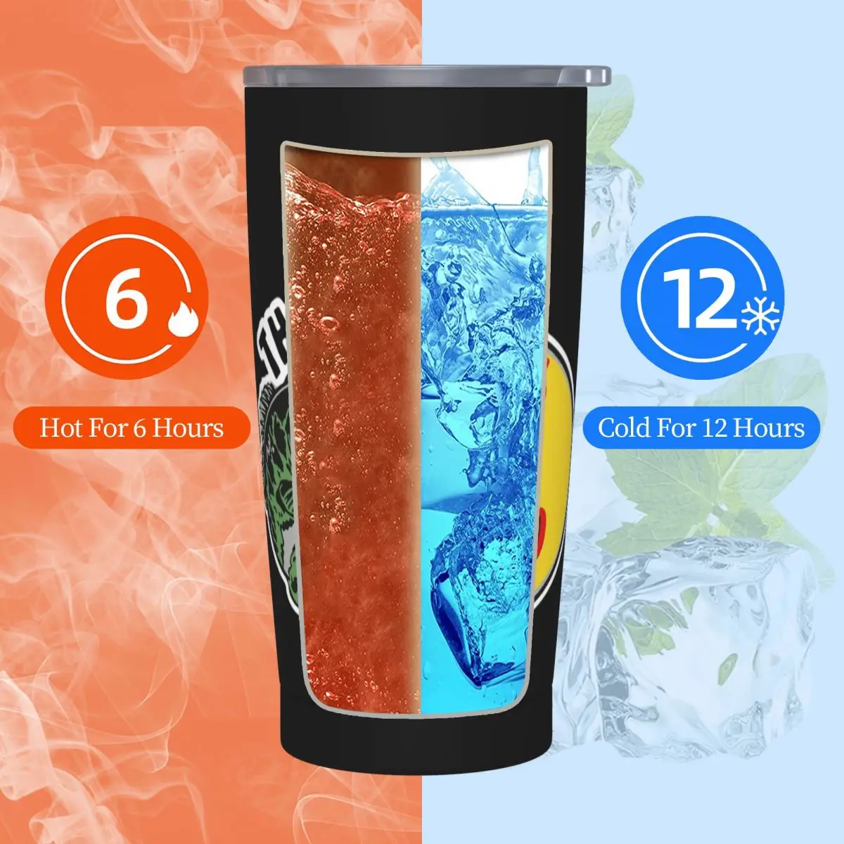 Кружка с трубочкой из нержавеющей стали двойной стенкой 20 унций