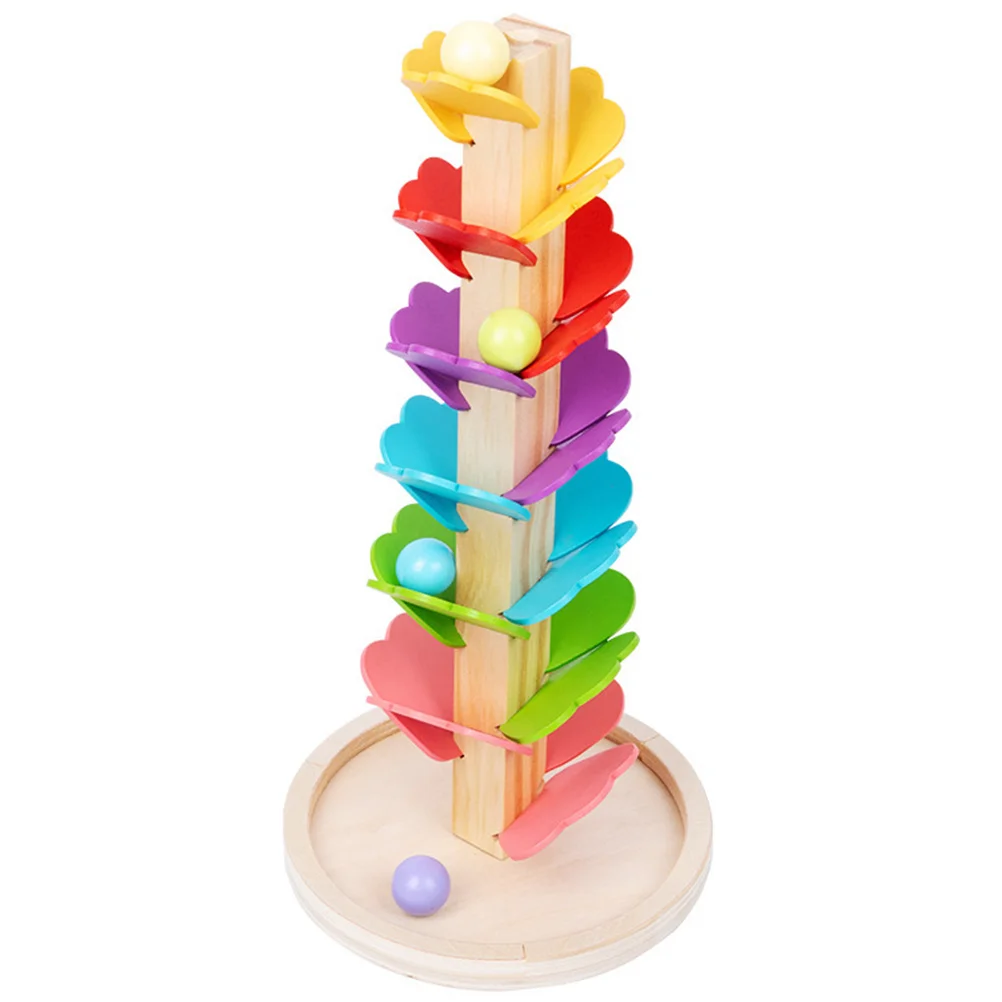 

Track Assembled Musical Tree Ball Rolling Toy Concentration Trainer Colored Wooden