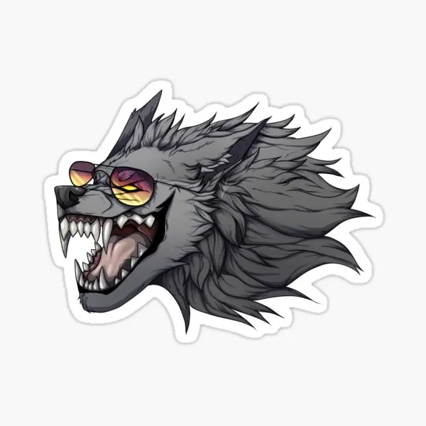 5 шт., декоративные наклейки «одинокий волк»