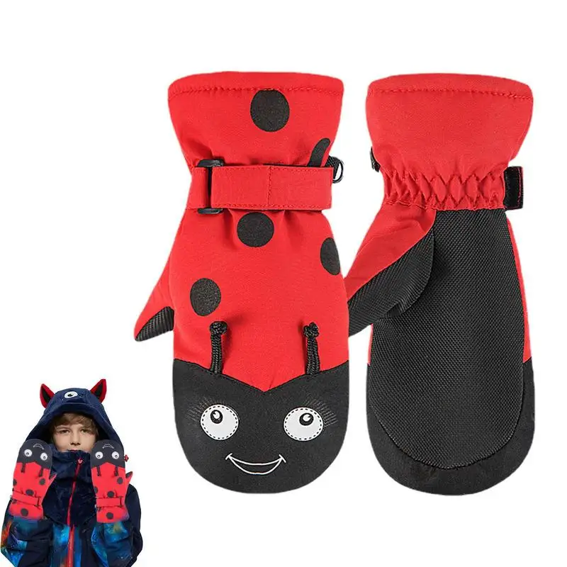 

Children Winter Ski Gloves Thicken Warm Windproof Waterproof Gloves Outdoor Riding Snow Snowboard Long-sleeved Ski Mitten
